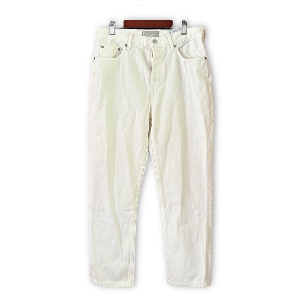 Everlane The 90s Cheeky Jeans Straight Leg Bone NWT Size 28 Ankle Denim Neutral